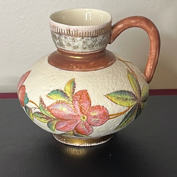 Royal Rudolstadt Other - Antique Early 1900's Royal Rudolstadt Fine Bone China Moriage Texture Floral Jug